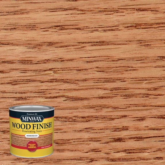 Minwax 222204444 Wood Finish, Sedona Red, 1/2 Pint