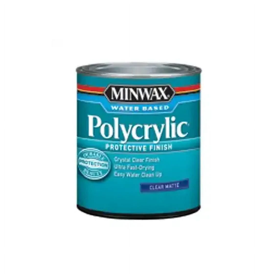 Minwax 222224444 Polycrylic Protective Finish, Matte, Liquid 1/2 Pint