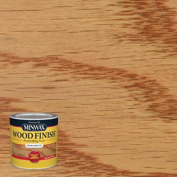 Minwax 222304444 Wood Finish, Colonial Maple Stain, Half Pint