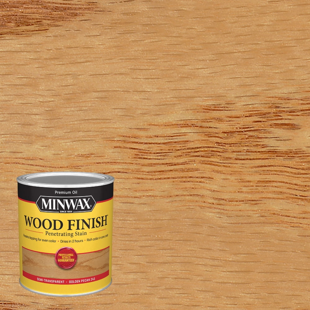 Minwax 224504444 Wood Finish Stain, Golden Pecan, 1/2 Pint, (1 Piece, 1 Pack)