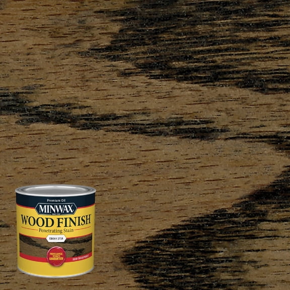 Minwax 22718 1/2 Pint Ebony Wood Finish Interior Wood Stain