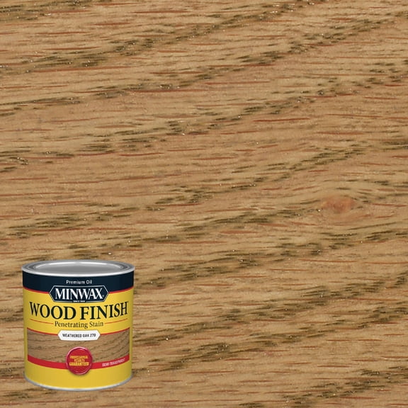 Minwax 227604444 Wood Finish, Weathered Oak, 1/2 Pint