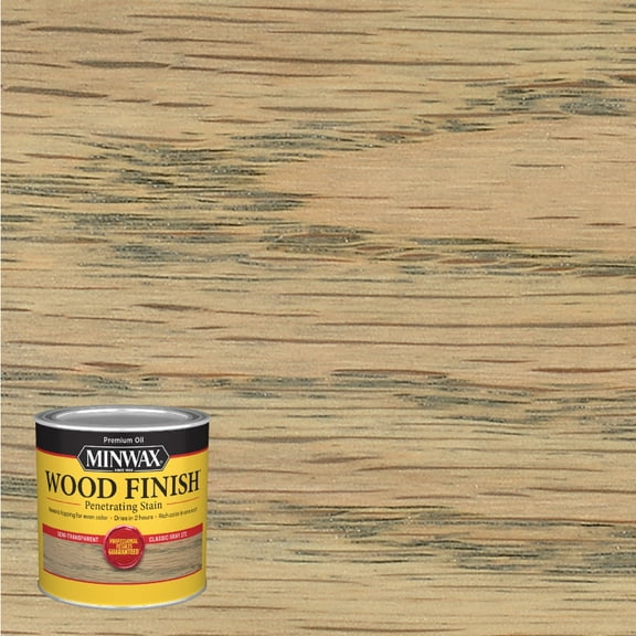 Minwax 227614444 Wood Finish Stain, Classic Gray, 1/2 Pint, (1 Piece, 1 Pack)