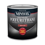Minwax Fast-Drying Polyurethane, Warm Gloss, Clear, 1/2 Pint