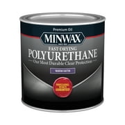 Minwax Fast Drying Polyurethane Clear Satin 1/2 Pint