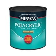 Minwax Polycrylic Protective Finish, Clear Gloss, Clear, 1/2 Pint