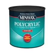 Minwax Polycrylic Protective Finish, Clear Gloss, Clear, 1/2 Pint