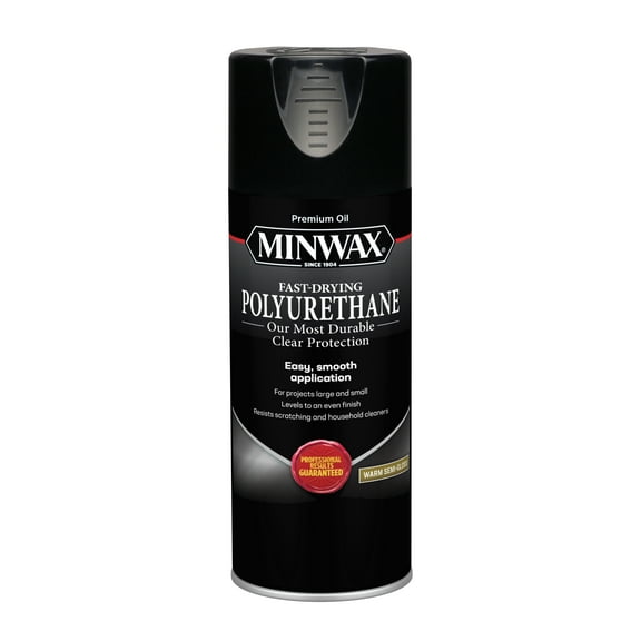 Minwax 33055000 Fast-Drying Polyurethane, Warm Semi-Gloss, Clear, 11.5 oz, (1 Piece, 1 Pack)