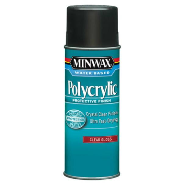 Minwax 35555 Water Based Polycrylic Protective Finish, 11.5 Oz, Clear Gloss, Each