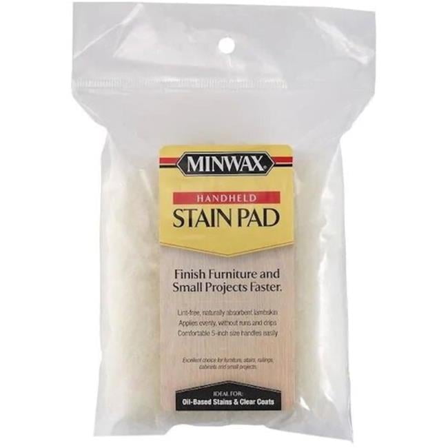 Minwax 423546000 Handheld Floor Stain Pad, 5-1/2" X 3", Lambskin ...