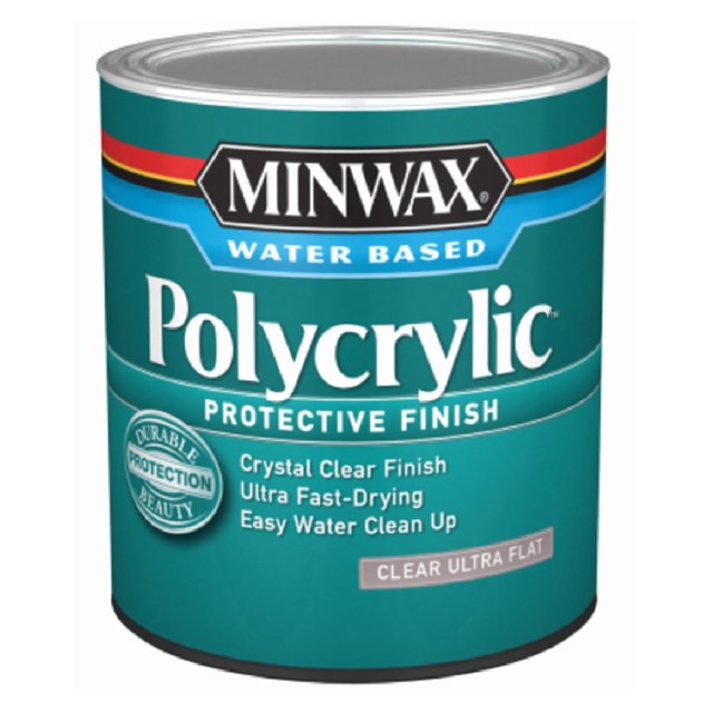 Minwax 611114444 WaterBased Polycrylic Protective Finish, 1 Quart