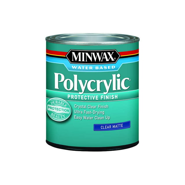 Minwax 622224444 Polycrylic Protective Finish, 1 quart, Matte