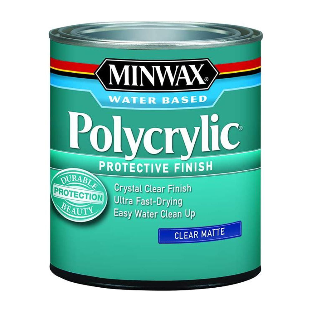 Minwax 622224444 Polycrylic Protective Finish, 1 quart, Matte