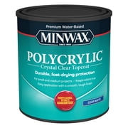 Minwax Polycrylic Protective Finish, Clear Matte, Clear, 1 Quart