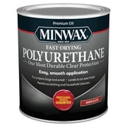 Minwax Fast-Drying Polyurethane, Warm Gloss, Clear, 1 Quart