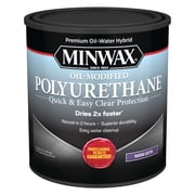 Minwax Water-Based Oil-Modified Polyurethane, Warm Satin, Clear, 1 Quart