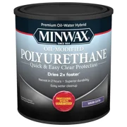 Minwax 630250444 Water-Based Oil-Modified Polyurethane, Warm Satin, Clear, 1 Quart, 1 Piece, 1 Pack