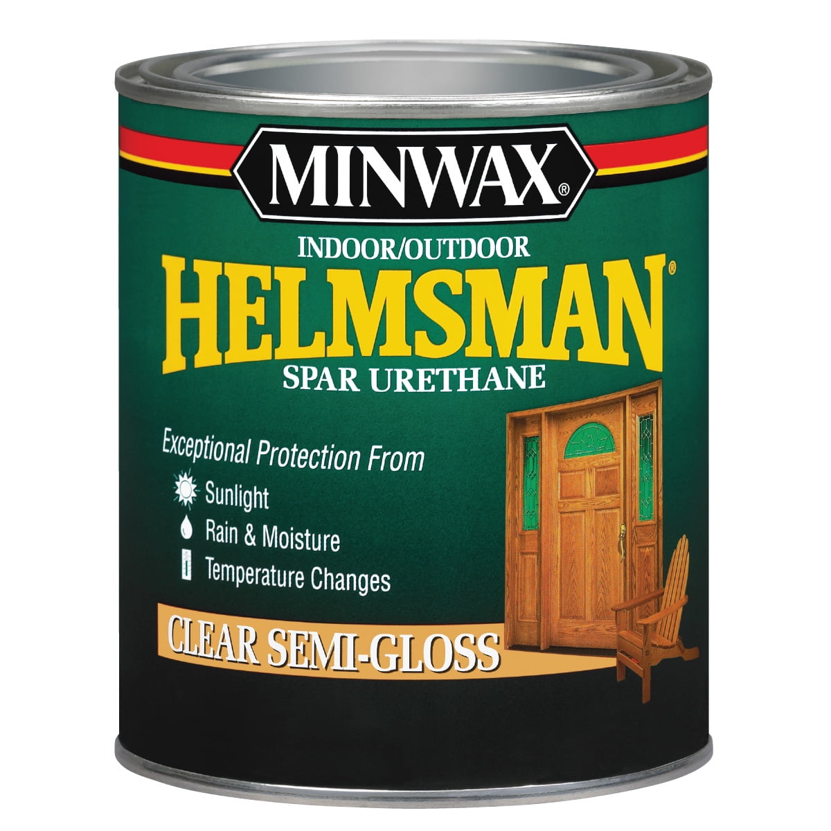 Minwax 63205444 Indoor/Outdoor Helmsman Spar Urethane, Satin, Clear, 1 Quart, (1 Piece, 1 Pack)