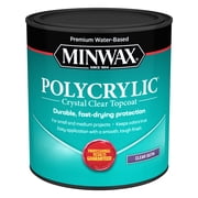 Minwax Polycrylic Protective Finish, Clear Satin, Clear, 1 Quart
