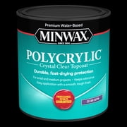 Minwax Polycrylic Protective Finish, Clear Satin, Clear, 1 Quart