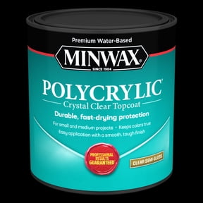 Minwax Polycrylic Protective Finish, Clear Semi-Gloss, Clear, 1 Quart