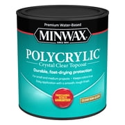 Minwax Polycrylic Protective Finish, Clear Semi-Gloss, Clear, 1 Quart