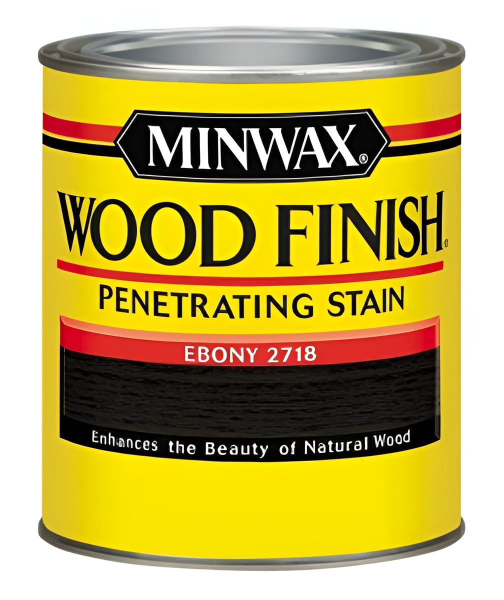 Minwax 70013 Wood Finish Wood Stain, Ebony (2718), 1 Qt