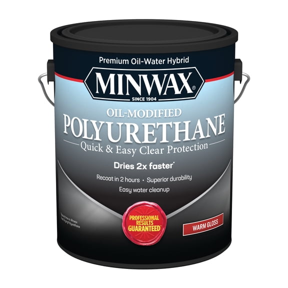 Minwax Water-Based Oil-Modified Polyurethane, Warm Gloss, Clear, 1 Gallon
