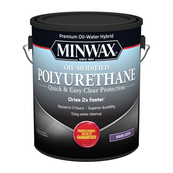 Minwax 710310000 Water-Based Oil-Modified Polyurethane, Warm Gloss, Clear, 1 Gallon, (1 Piece, 1 Pack)