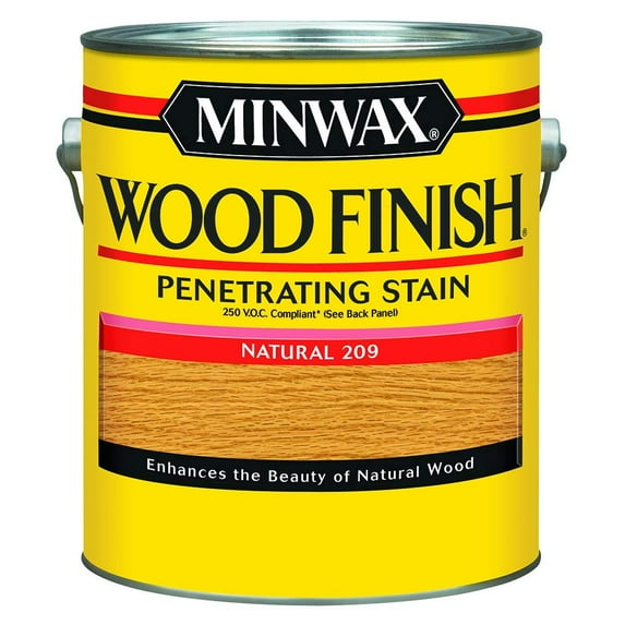 Minwax 710700000 Wood Finish - Penetrates, Stains & Seals, 250 VOC, gallon, Natural