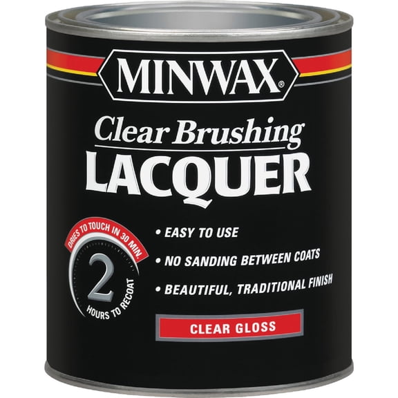 Minwax Brushing Lacquer 155000000, Quart, Clear