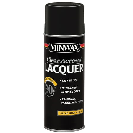 Minwax Brushing Lacquer Aerosol, Semi-Gloss, Clear, 12 oz.