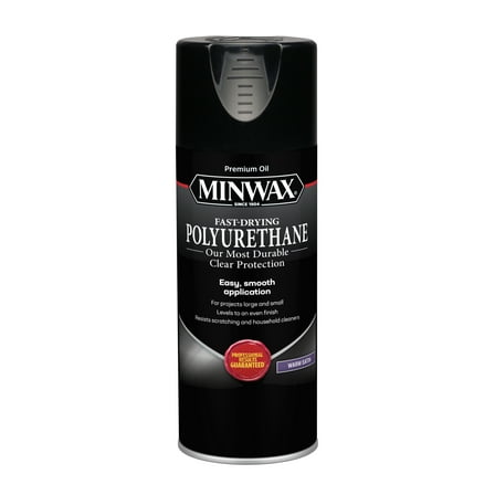 Minwax Fast Drying Polyurethane Aerosol Clear Satin 11.5-Oz