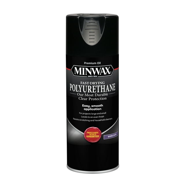 Minwax Fast Drying Polyurethane Aerosol Clear Satin 11.5-Oz