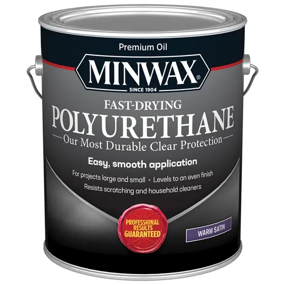 Minwax Fast-Drying Polyurethane, Clear Satin, 1 Gallon