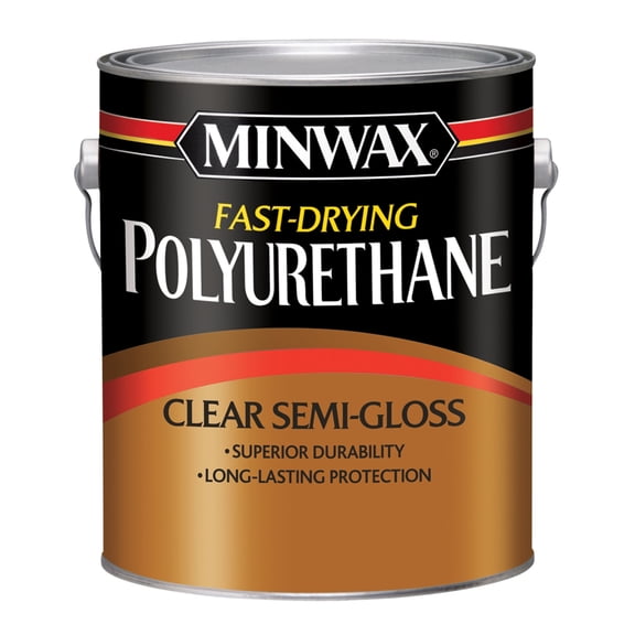 Minwax Fast-Drying Polyurethane, Semi-Gloss, Clear, 1 Gallon