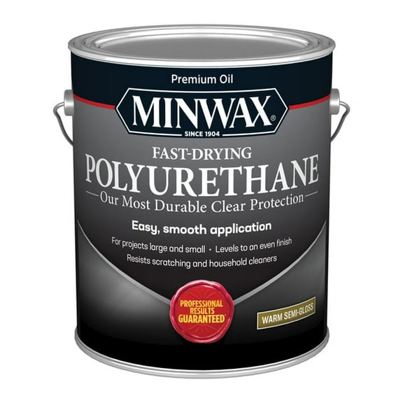 Minwax Fast-Drying Polyurethane Semi-Gloss Clear Oil-Based Fast-Drying Polyurethane 1 gal (Pack of 2)