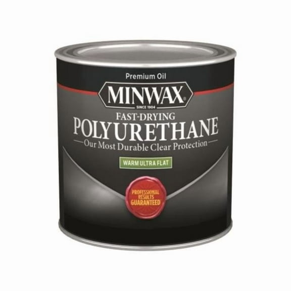 Minwax Fast Drying Ultra Flat Polyurethane Wood Finish, 0.5 Pint
