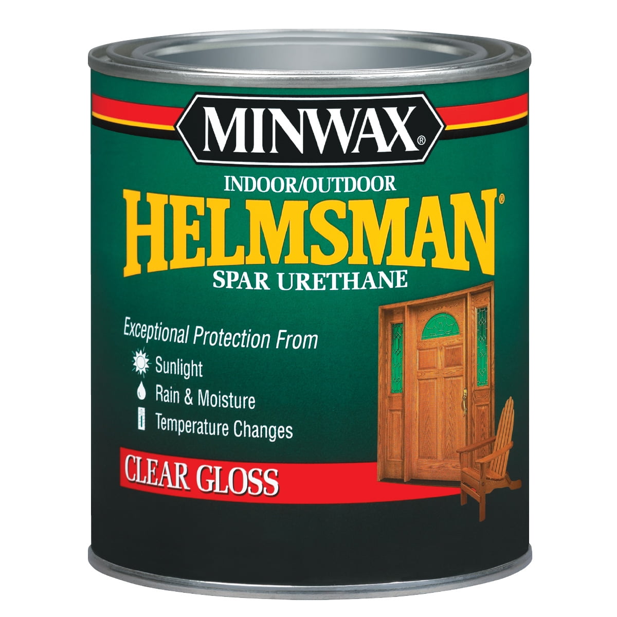Minwax 63200444 Indoor/Outdoor Helmsman Spar Urethane, Gloss, Clear, 1 Quart, (1 Piece, 1 Pack)