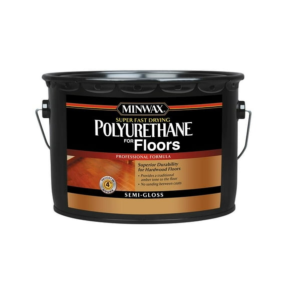 Minwax Interior Oil-Base Semi-Gloss Clear Wood Floor Polyurethane - 2.5 gal.