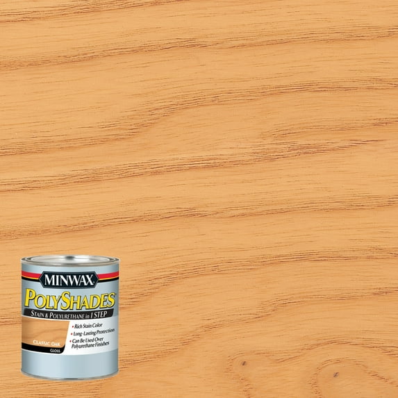 Minwax® PolyShades® Classic Oak, Gloss, Half Pint