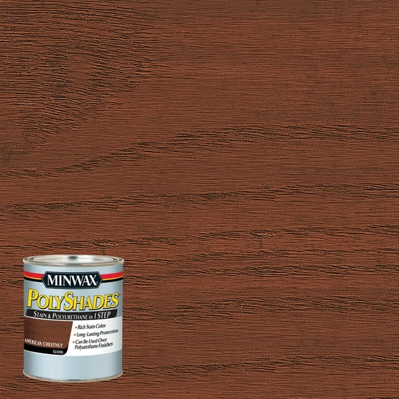 Minwax PolyShades, Gloss, American Chestnut, 1/2 Pint