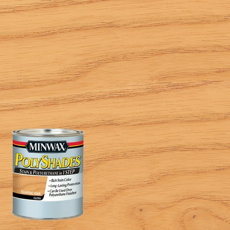 Minwax PolyShades, Gloss, Classic Oak, 1 Quart