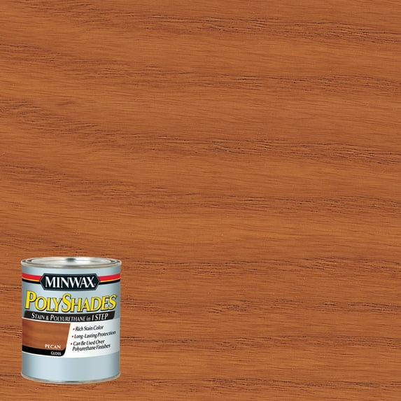 Minwax PolyShades, Gloss, Pecan, 1/2 Pint