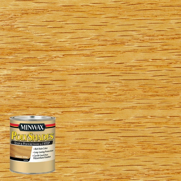 Minwax PolyShades Honey Pine, Satin, Half Pint