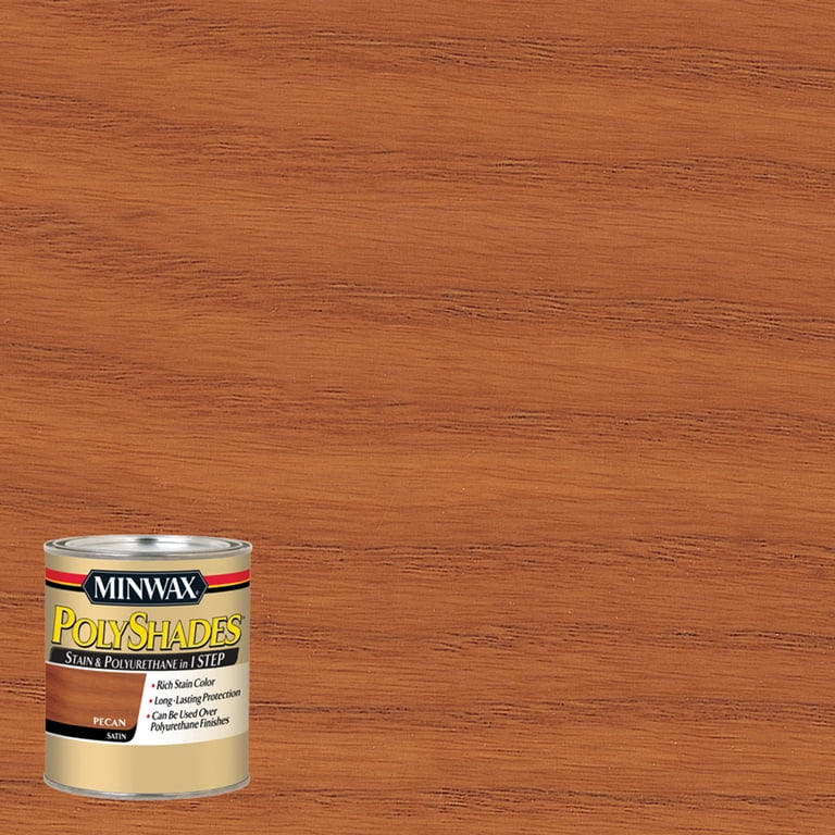 Minwax® PolyShades® Pecan, Satin, Half Pint - Walmart.com