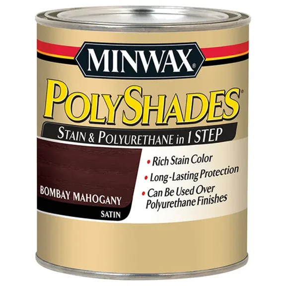 Minwax PolyShades, Satin, Bombay Mahogany, 1 Quart