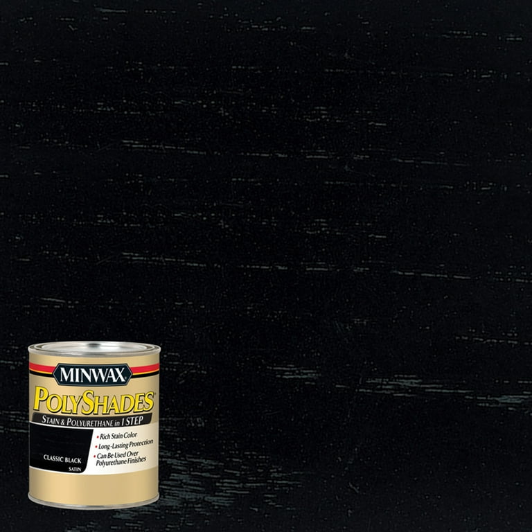 Minwax PolyShades, Satin, Classic Black, 1/2 Pint - Walmart.com