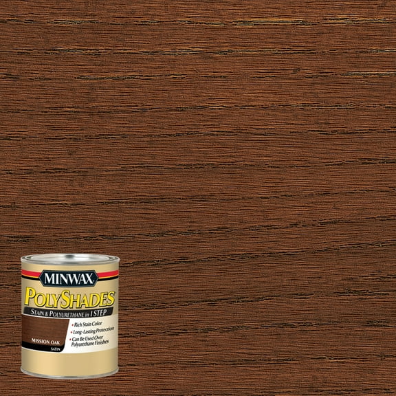 Minwax PolyShades, Satin, Mission Oak, 1/2 Pint