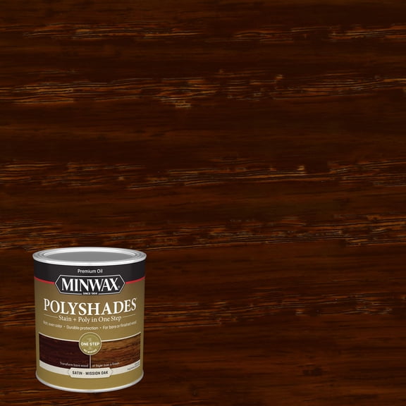 Minwax PolyShades, Satin, Mission Oak, 1 Quart